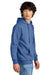 District DT6100 Mens Very Important Fleece Hooded Sweatshirt Hoodie Royal Blue Frost Model Side