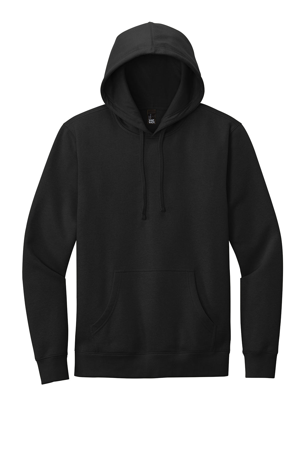 District DT6100 Mens Very Important Fleece Hooded Sweatshirt Hoodie Black Flat Front