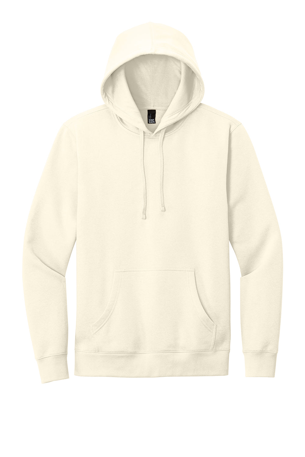 District DT6100 Mens Very Important Fleece Hooded Sweatshirt Hoodie Gardenia Flat Front