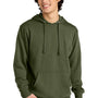 District Mens Very Important Fleece Hooded Sweatshirt Hoodie - Olive Green