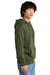 District DT6100 Mens Very Important Fleece Hooded Sweatshirt Hoodie Olive Green Model Side