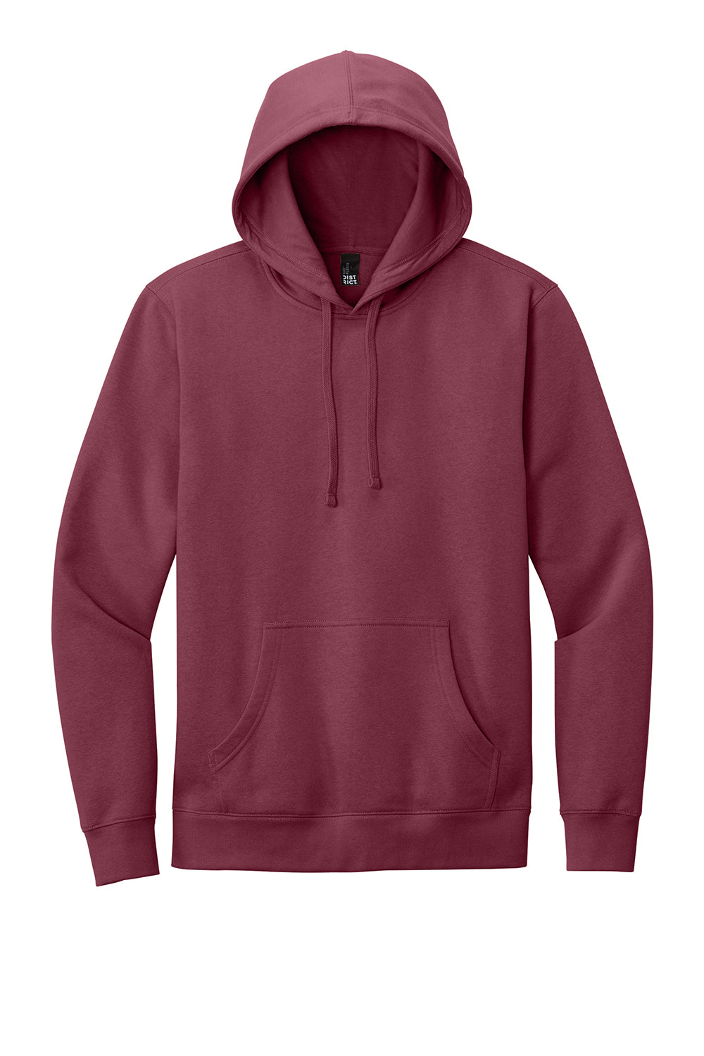 District DT6100 Mens Very Important Fleece Hooded Sweatshirt Hoodie Plum Purple Flat Front