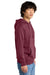 District DT6100 Mens Very Important Fleece Hooded Sweatshirt Hoodie Plum Purple Model Side