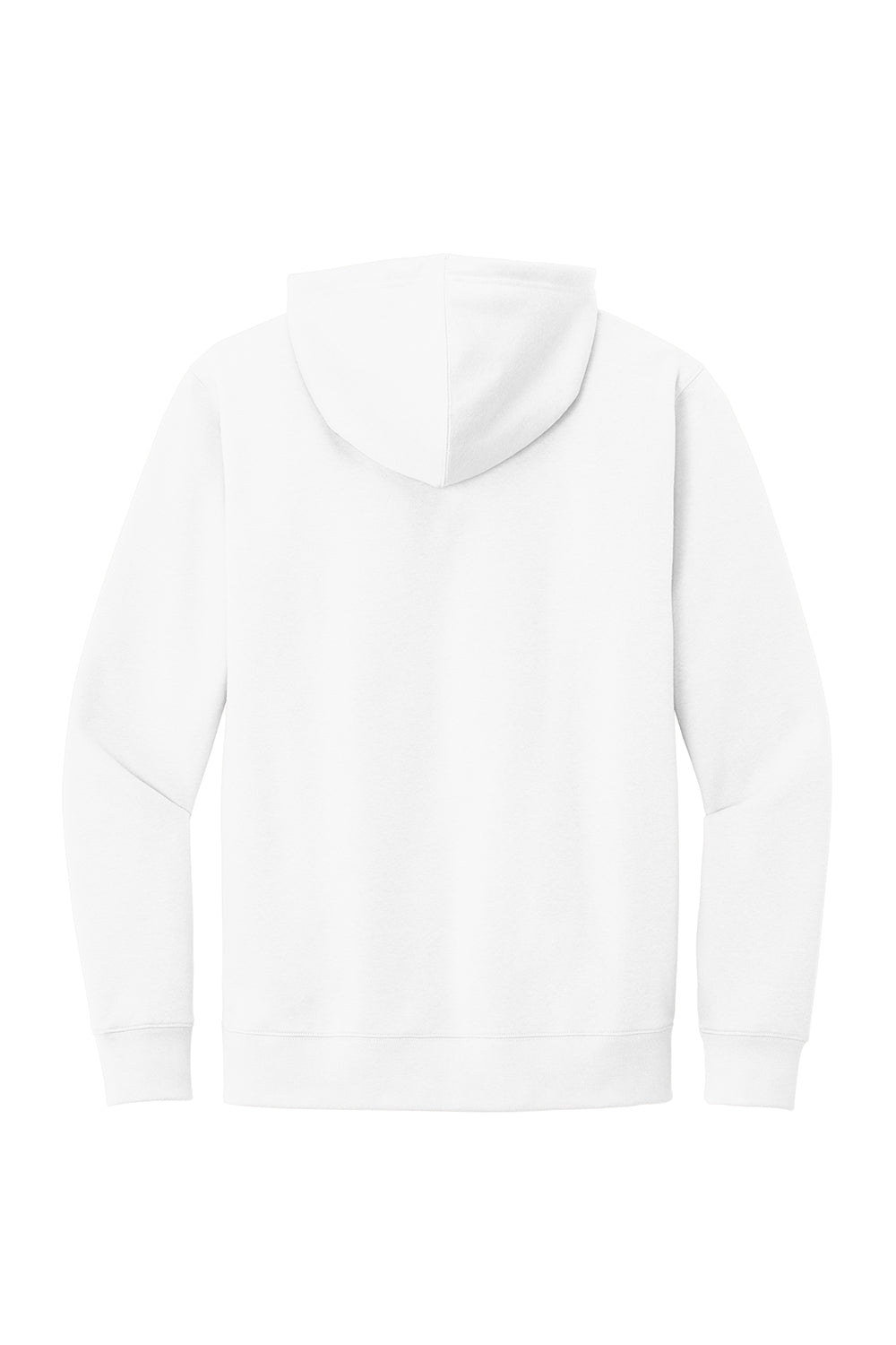 District DT6100 Mens Very Important Fleece Hooded Sweatshirt Hoodie White Flat Back