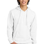 District Mens Very Important Fleece Hooded Sweatshirt Hoodie - White