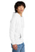 District DT6100 Mens Very Important Fleece Hooded Sweatshirt Hoodie White Model Side