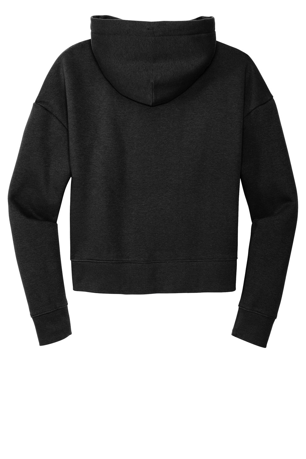 District DT6101 Womens V.I.T. Fleece Hooded Sweatshirt Hoodie Black Flat Back