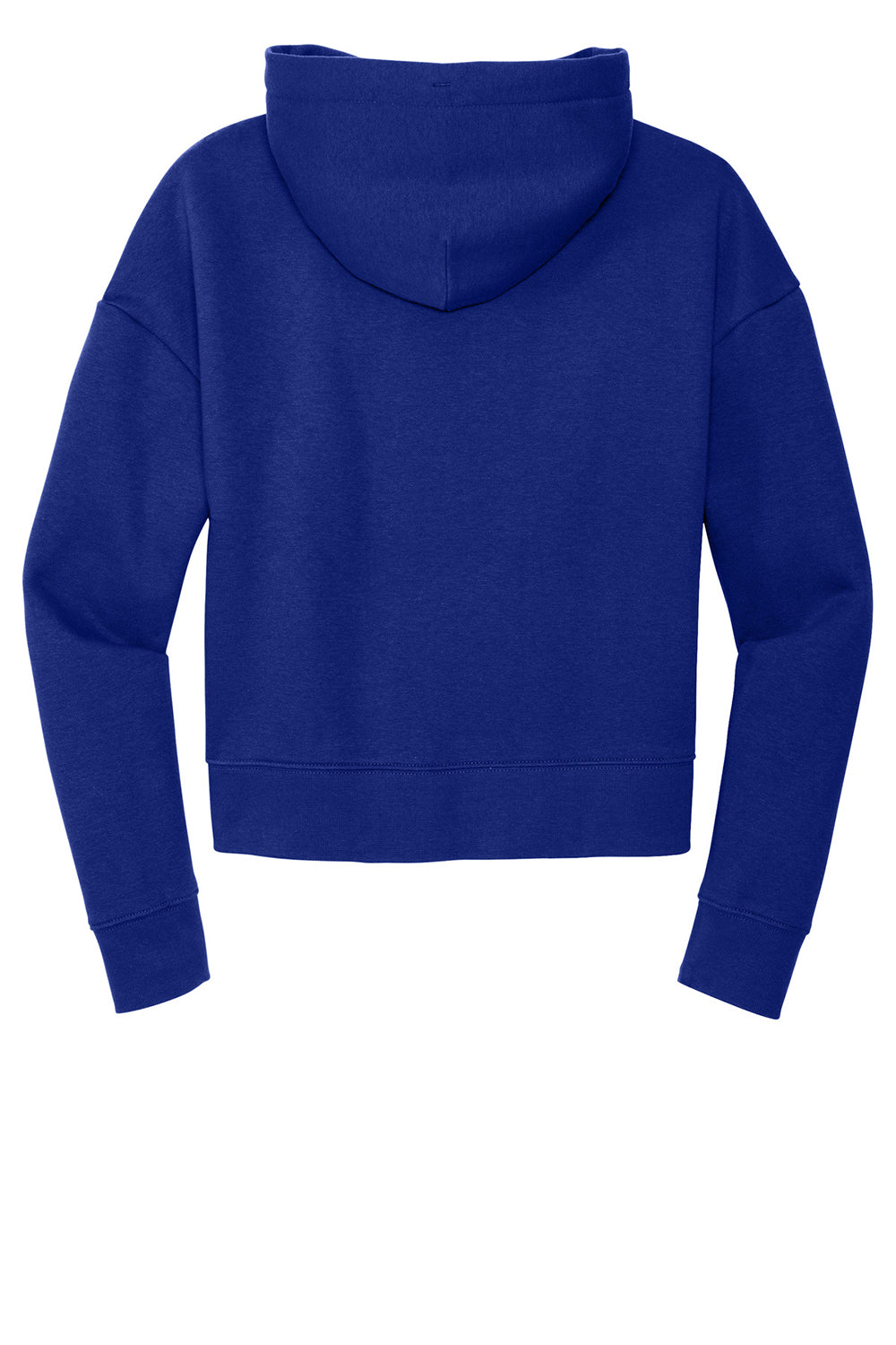 District DT6101 Womens V.I.T. Fleece Hooded Sweatshirt Hoodie Deep Royal Blue Flat Back