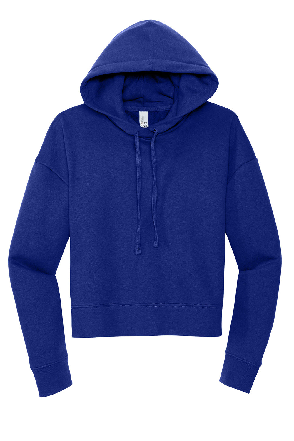 District DT6101 Womens V.I.T. Fleece Hooded Sweatshirt Hoodie Deep Royal Blue Flat Front