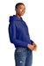 District DT6101 Womens V.I.T. Fleece Hooded Sweatshirt Hoodie Deep Royal Blue Model 3q