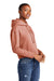 District DT6101 Womens V.I.T. Fleece Hooded Sweatshirt Hoodie Desert Rose Model 3q