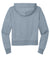 District DT6101 Womens V.I.T. Fleece Hooded Sweatshirt Hoodie Heather Flint Blue Flat Back