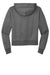 District DT6101 Womens V.I.T. Fleece Hooded Sweatshirt Hoodie Heather Charcoal Grey Flat Back