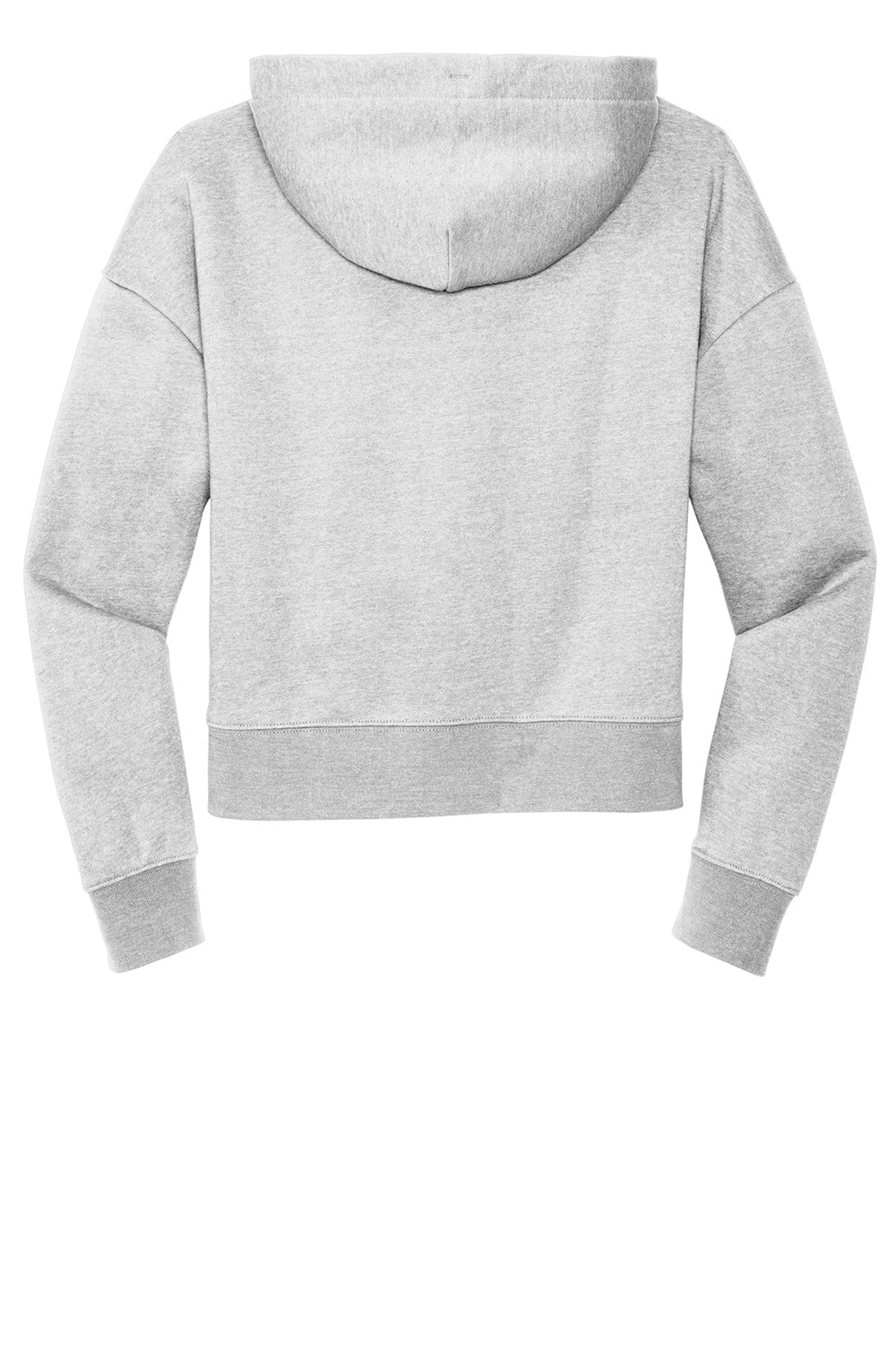 District DT6101 Womens V.I.T. Fleece Hooded Sweatshirt Hoodie Heather Light Grey Flat Back