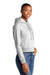 District DT6101 Womens V.I.T. Fleece Hooded Sweatshirt Hoodie Heather Light Grey Model 3q