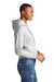 District DT6101 Womens V.I.T. Fleece Hooded Sweatshirt Hoodie Heather Light Grey Model Side