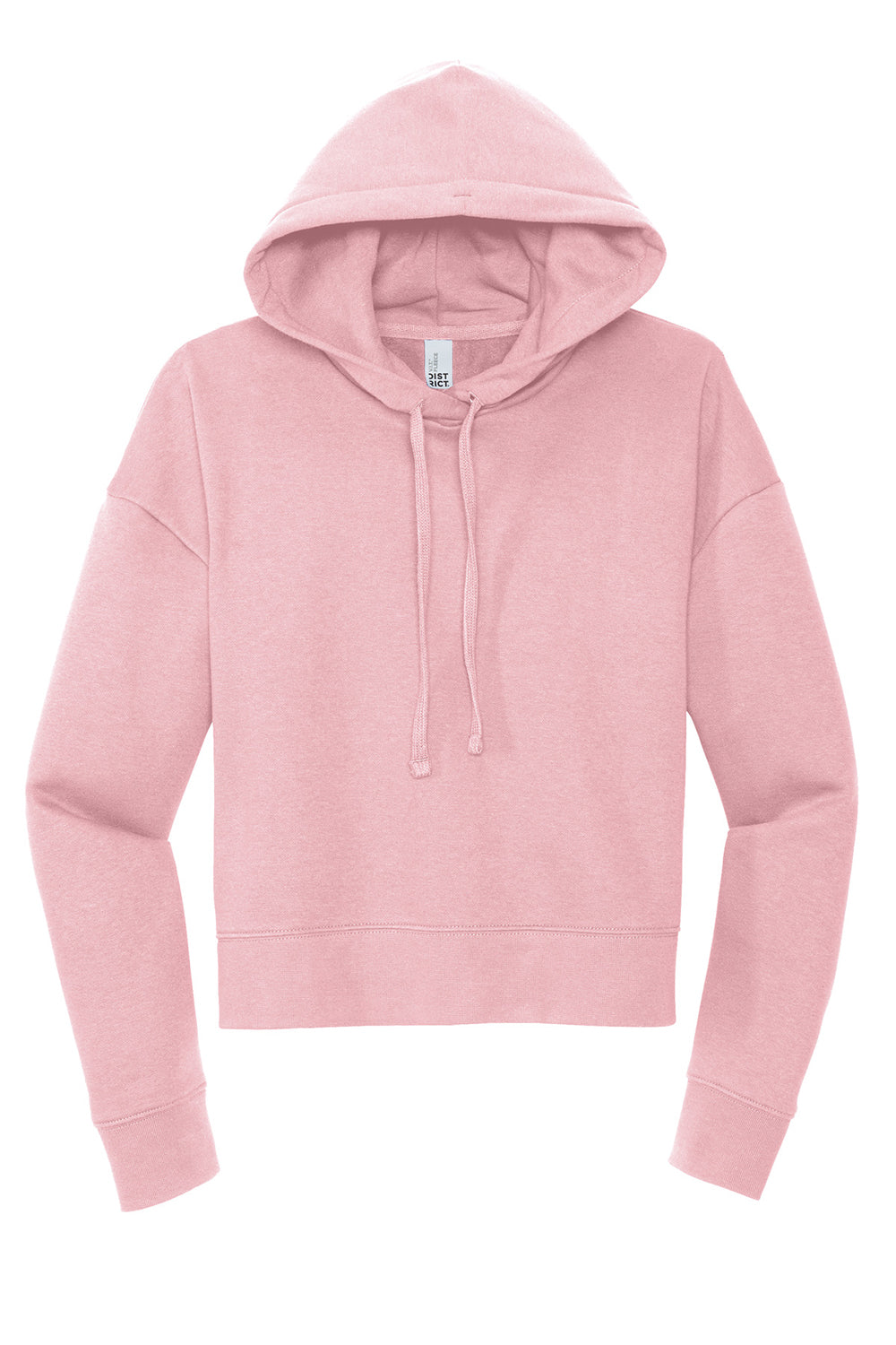 District DT6101 Womens V.I.T. Fleece Hooded Sweatshirt Hoodie Wisteria Pink Flat Front