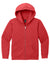 District DT6102Y Youth V.I.T. Fleece Full Zip Hooded Sweatshirt Hoodie Classic Red Flat Front