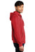 District DT6102 Mens Very Important Fleece Full Zip Hooded Sweatshirt Hoodie Classic Red Model Side