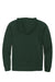 District DT6102 Mens Very Important Fleece Full Zip Hooded Sweatshirt Hoodie Forest Green Flat Back