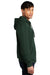 District DT6102 Mens Very Important Fleece Full Zip Hooded Sweatshirt Hoodie Forest Green Model Side