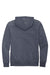 District DT6102 Mens Very Important Fleece Full Zip Hooded Sweatshirt Hoodie Heather Navy Blue Flat Back