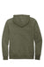 District DT6102 Mens Very Important Fleece Full Zip Hooded Sweatshirt Hoodie Heather Olive Green Flat Back