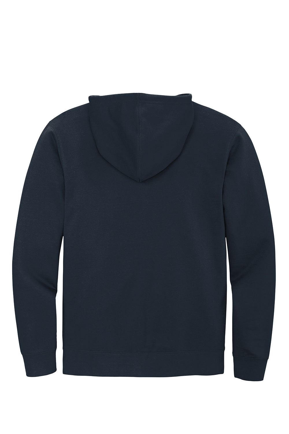 District DT6102 Mens Very Important Fleece Full Zip Hooded Sweatshirt Hoodie New Navy Blue Flat Back