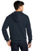 District DT6102 Mens Very Important Fleece Full Zip Hooded Sweatshirt Hoodie New Navy Blue Model Back