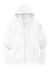 District DT6102 Mens Very Important Fleece Full Zip Hooded Sweatshirt Hoodie White Flat Front