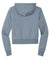 District DT6103 Womens V.I.T. Fleece Full Zip Hooded Sweatshirt Hoodie Heather Flint Blue Flat Back