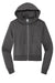 District DT6103 Womens V.I.T. Fleece Full Zip Hooded Sweatshirt Hoodie Heather Charcoal Grey Flat Front