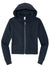 District DT6103 Womens V.I.T. Fleece Full Zip Hooded Sweatshirt Hoodie New Navy Blue Flat Front