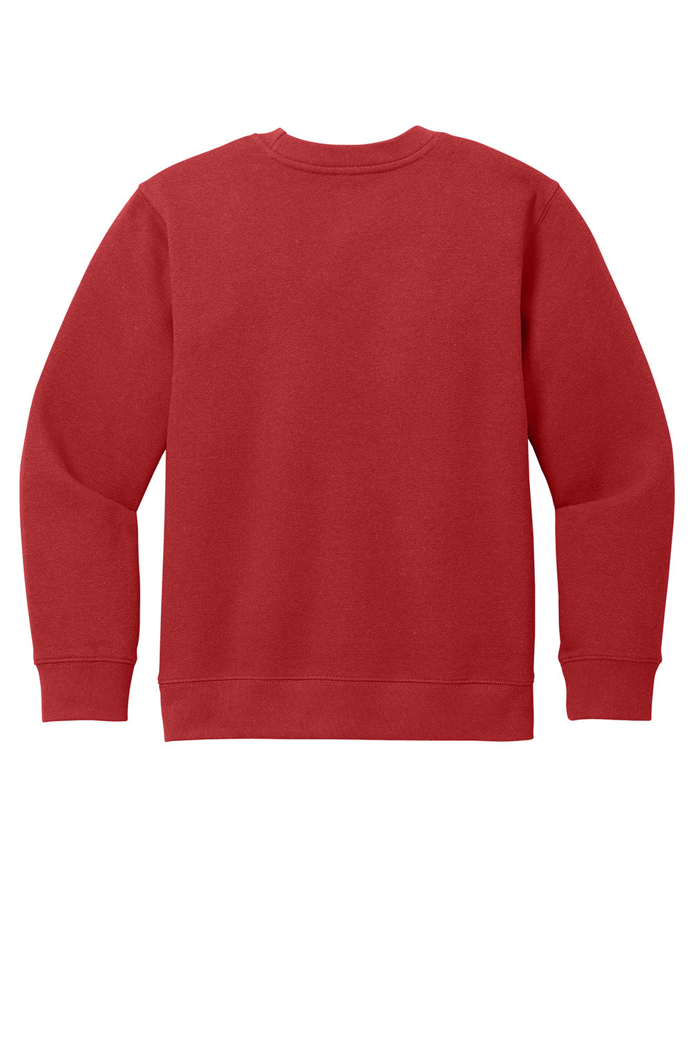 District DT6104Y Youth V.I.T. Fleece Crewneck Sweatshirt Classic Red Flat Back