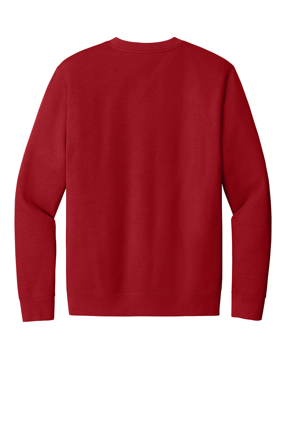 District DT6104 Mens Very Important Fleece Crewneck Sweatshirt Classic Red Flat Back