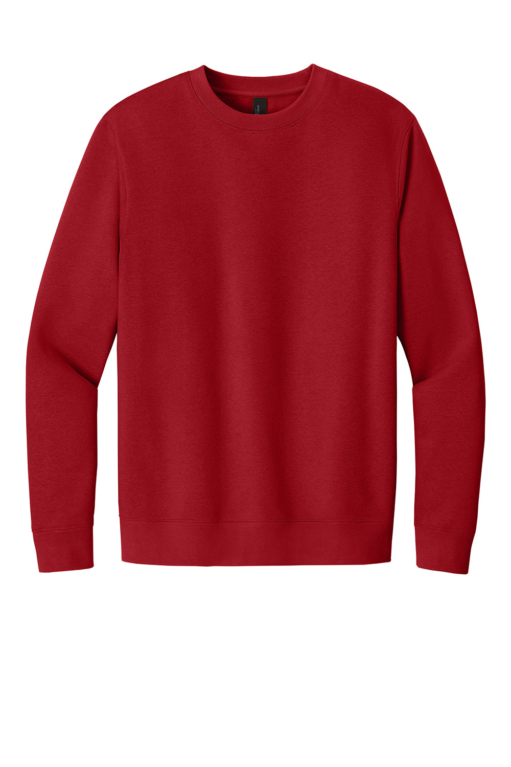 District DT6104 Mens Very Important Fleece Crewneck Sweatshirt Classic Red Flat Front