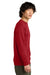 District DT6104 Mens Very Important Fleece Crewneck Sweatshirt Classic Red Model Side