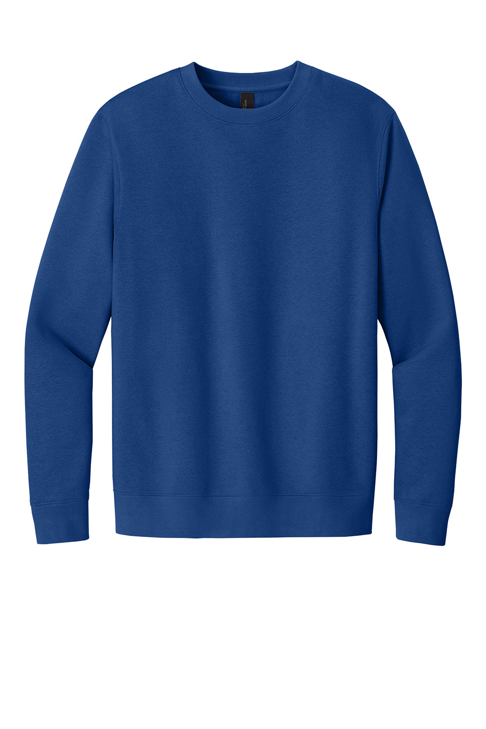 District DT6104 Mens Very Important Fleece Crewneck Sweatshirt Deep Royal Blue Flat Front