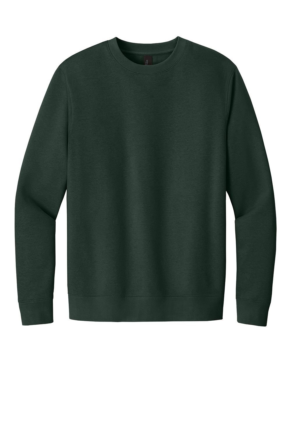 District DT6104 Mens Very Important Fleece Crewneck Sweatshirt Forest Green Flat Front