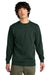 District DT6104 Mens Very Important Fleece Crewneck Sweatshirt Forest Green Model Front