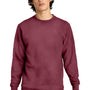 District Mens Very Important Fleece Crewneck Sweatshirt - Heather Cardinal Red