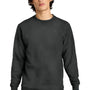 District Mens Very Important Fleece Crewneck Sweatshirt - Heather Charcoal Grey