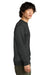 District DT6104 Mens Very Important Fleece Crewneck Sweatshirt Heather Charcoal Grey Model Side