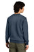 District DT6104 Mens Very Important Fleece Crewneck Sweatshirt Heather Navy Blue Model Back