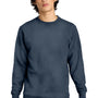 District Mens Very Important Fleece Crewneck Sweatshirt - Heather Navy Blue