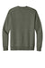 District DT6104 Mens Very Important Fleece Crewneck Sweatshirt Heather Olive Green Flat Back