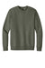 District DT6104 Mens Very Important Fleece Crewneck Sweatshirt Heather Olive Green Flat Front