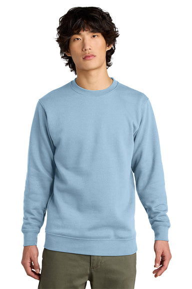 District DT6104 Mens Very Important Fleece Crewneck Sweatshirt Ice Blue Model Front