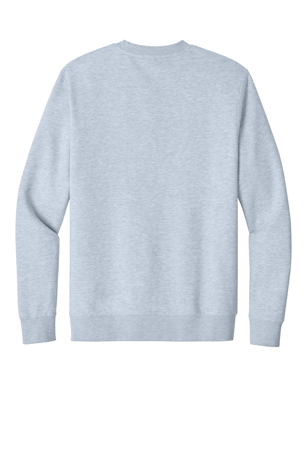 District DT6104 Mens Very Important Fleece Crewneck Sweatshirt Heather Light Grey Flat Back