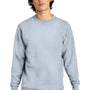 District Mens Very Important Fleece Crewneck Sweatshirt - Heather Light Grey